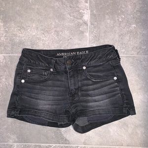 Low rise black shorts